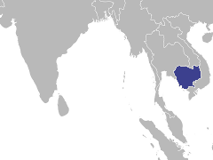 Carte de la région : Cambodge