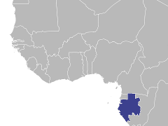 Carte de la région : Gabon