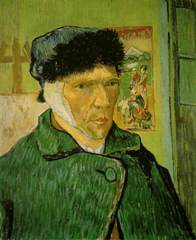 Autoportrait de Vincent Van Gogh à l'oreille bandée