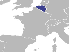 Carte de la région : Belgique