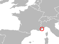 Carte de la région : Monaco