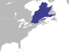 Carte de la région : Québec
